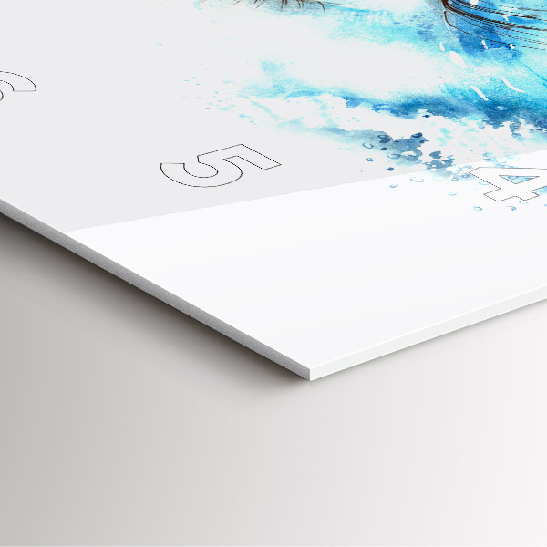 Skleněné hodiny čtvercové Mořské oko