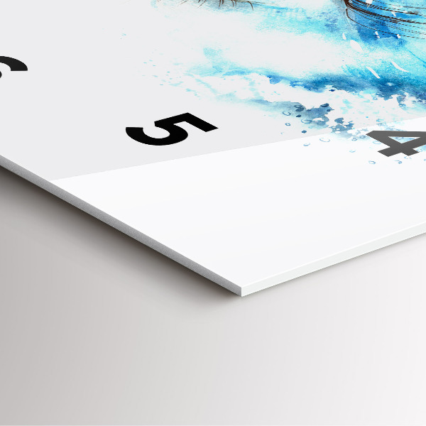 Skleněné hodiny čtvercové Mořské oko