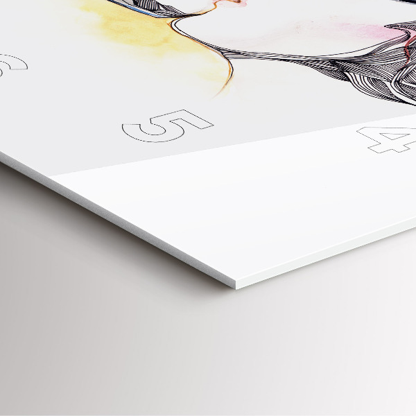 Skleněné hodiny čtvercové Kresba milostného polibku