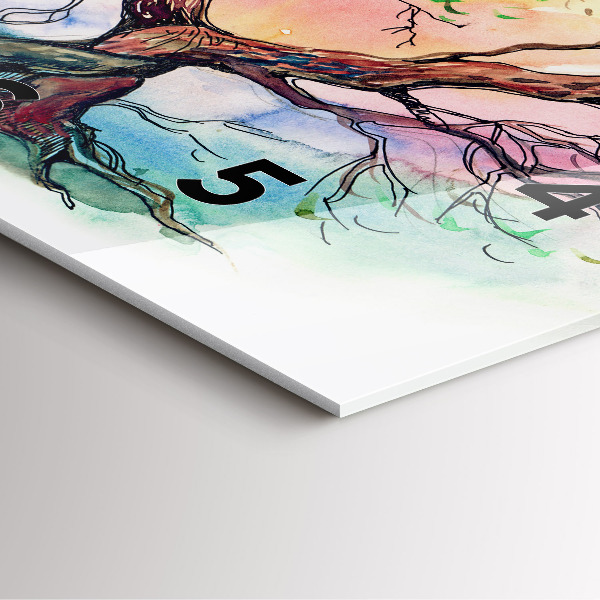 Skleněné hodiny čtvercové Srdce stromu v přírodě