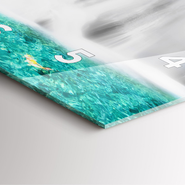 Skleněné hodiny čtvercové Vodopád v Thajsku