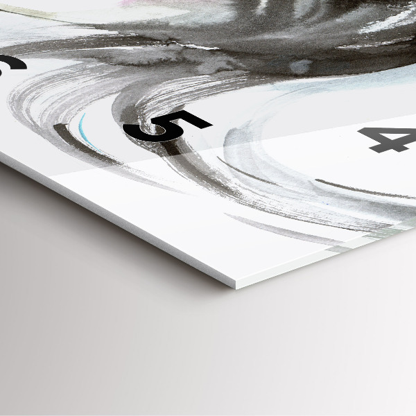 Skleněné hodiny čtvercové Abstraktní kůň a žena