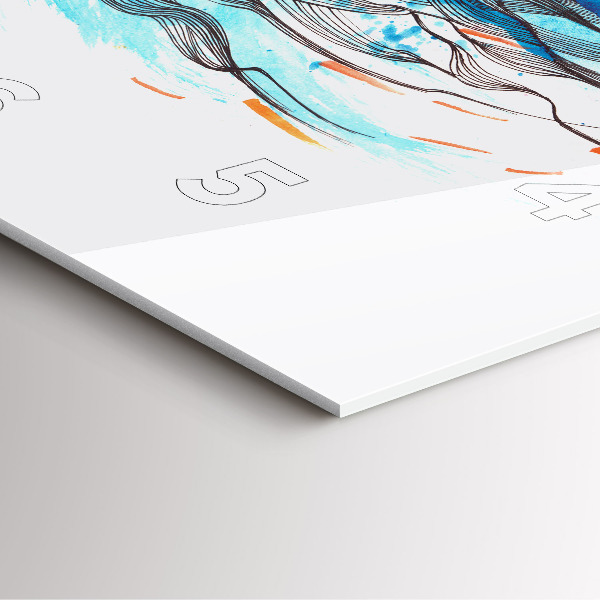 Skleněné hodiny čtvercové Ilustrace sluchátka