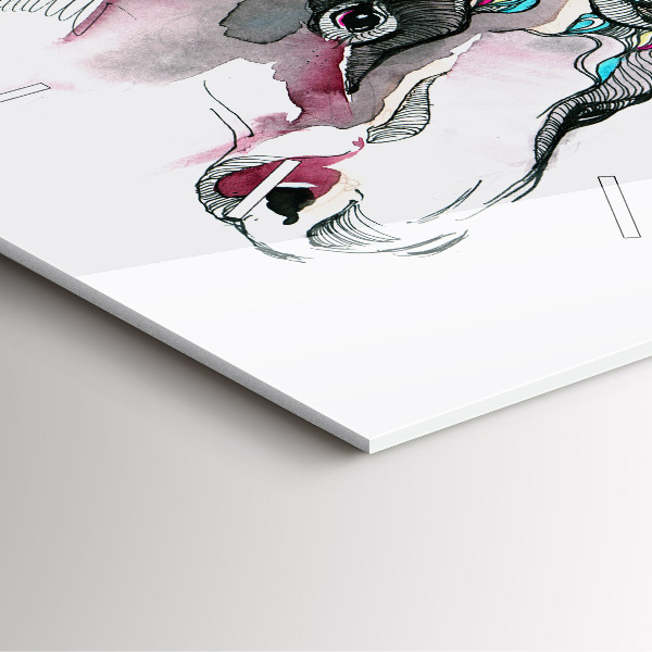 Skleněné hodiny čtvercové Abstraktní los