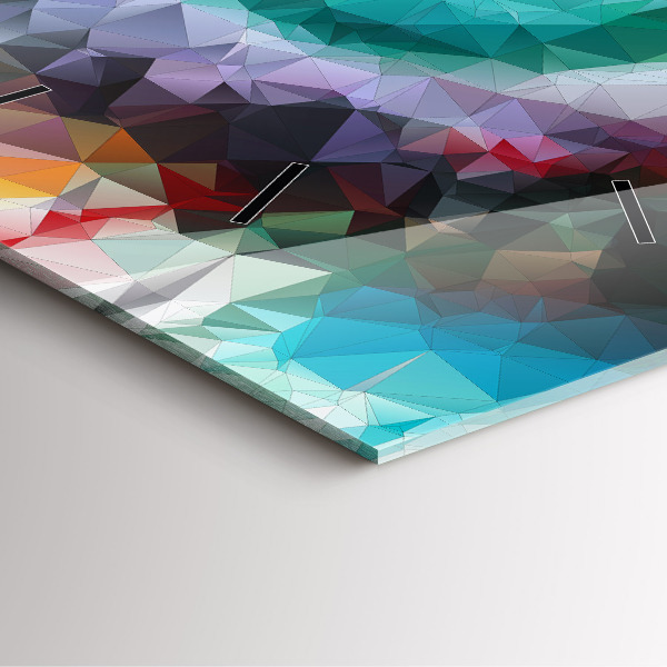 Skleněné hodiny čtvercové Barevné lidské oko