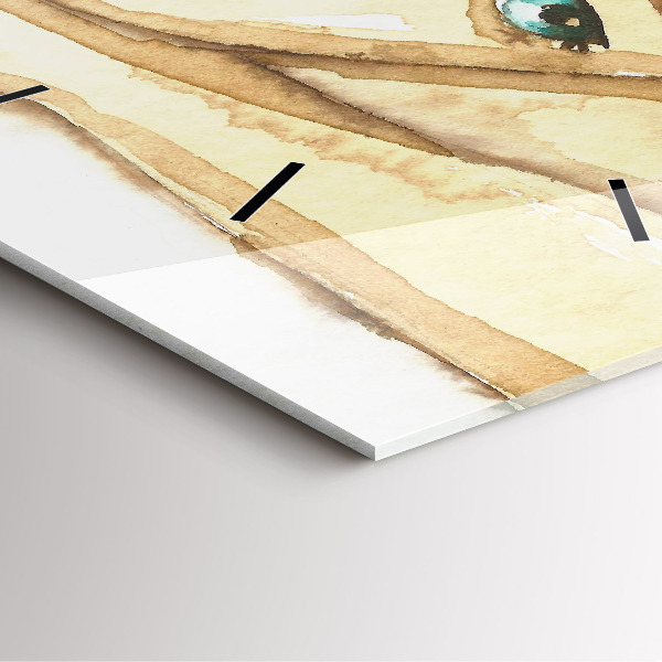 Skleněné hodiny čtvercové Portrét ženy