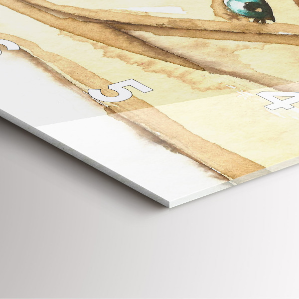 Skleněné hodiny čtvercové Portrét ženy