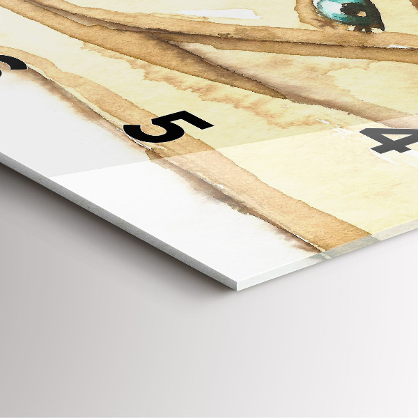 Skleněné hodiny čtvercové Portrét ženy