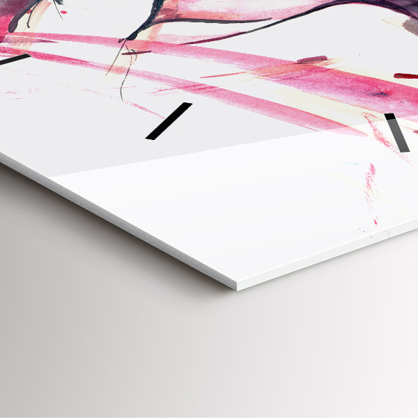 Skleněné hodiny čtvercové Abstraktní milenci