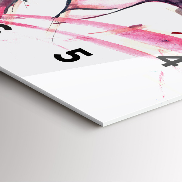 Skleněné hodiny čtvercové Abstraktní milenci