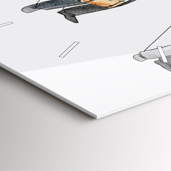 Skleněné hodiny čtvercové Marionety lidí