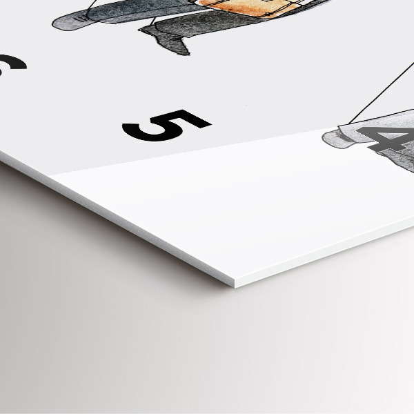 Skleněné hodiny čtvercové Marionety lidí