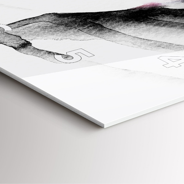 Skleněné hodiny čtvercové Portrét ženy