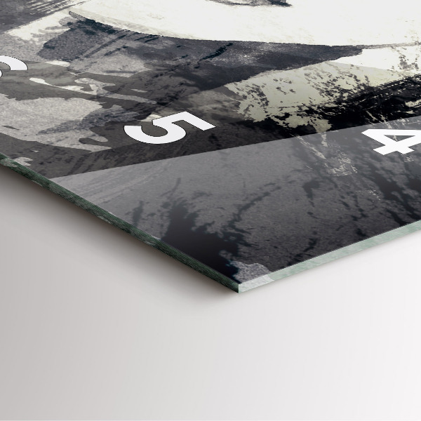 Skleněné hodiny čtvercové Žena - akvarel