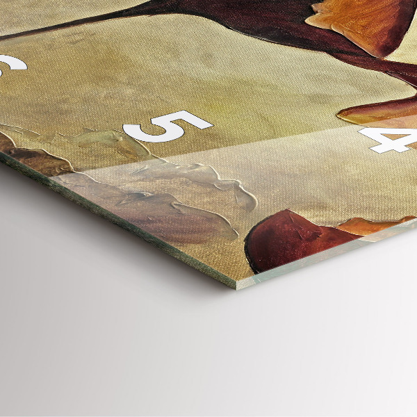 Skleněné hodiny čtvercové Malované máky