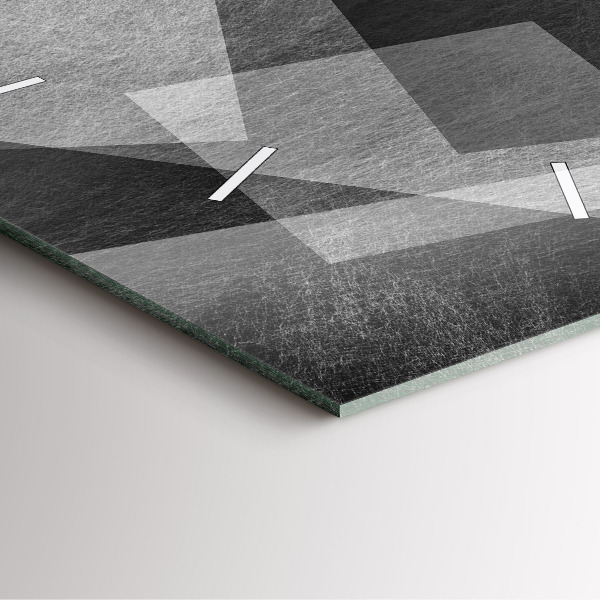 Čtvercové nástěnné hodiny Geometrická abstrakce