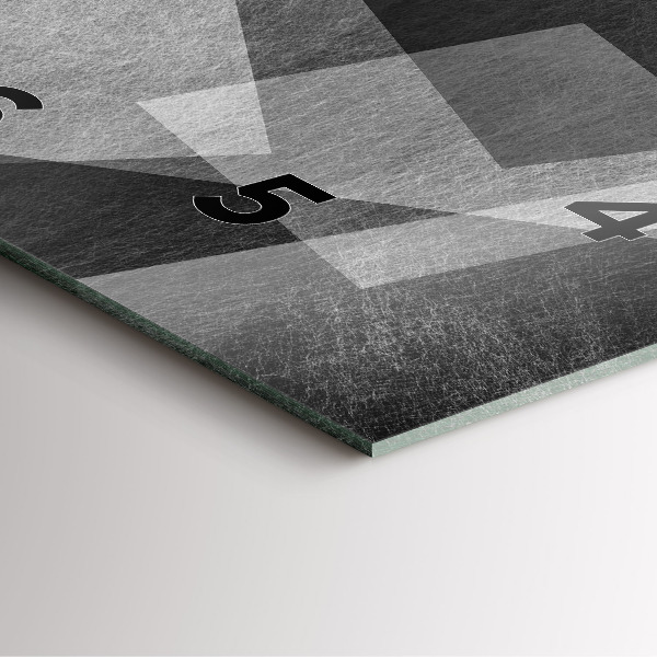 Čtvercové nástěnné hodiny Geometrická abstrakce