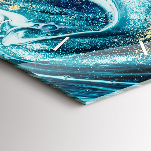 Čtvercové nástěnné hodiny Abstraktní mramor