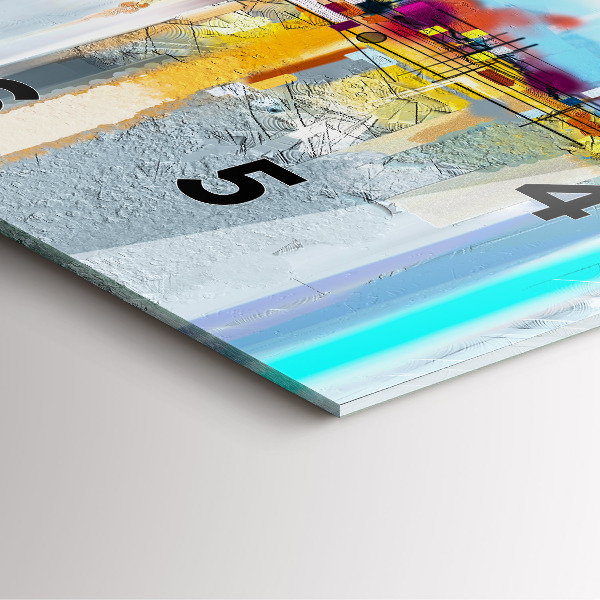 Čtvercové nástěnné hodiny Abstraktní most