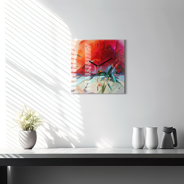 Čtvercové nástěnné hodiny Řady koření