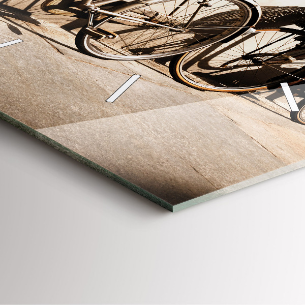 Skleněné hodiny čtvercové Italské jízdní kolo