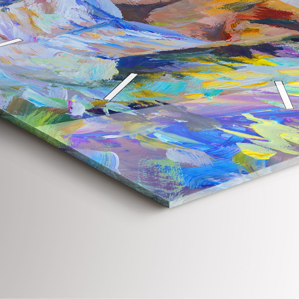 Čtvercové nástěnné hodiny Malovaná baletka