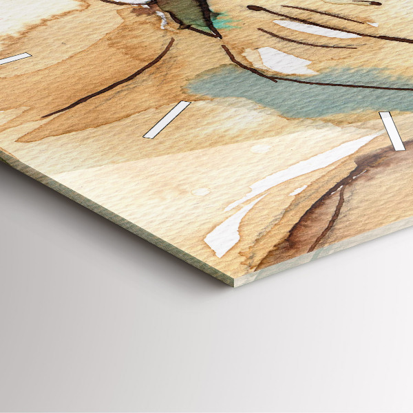 Skleněné hodiny čtvercové Abstrakce Žena