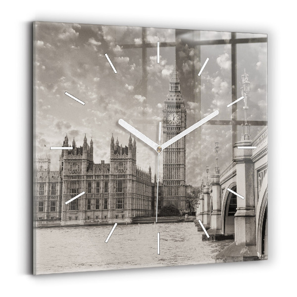 Skleněné hodiny čtvercové Londýn Anglie Big Ben
