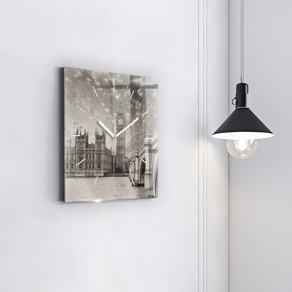 Skleněné hodiny čtvercové Londýn Anglie Big Ben
