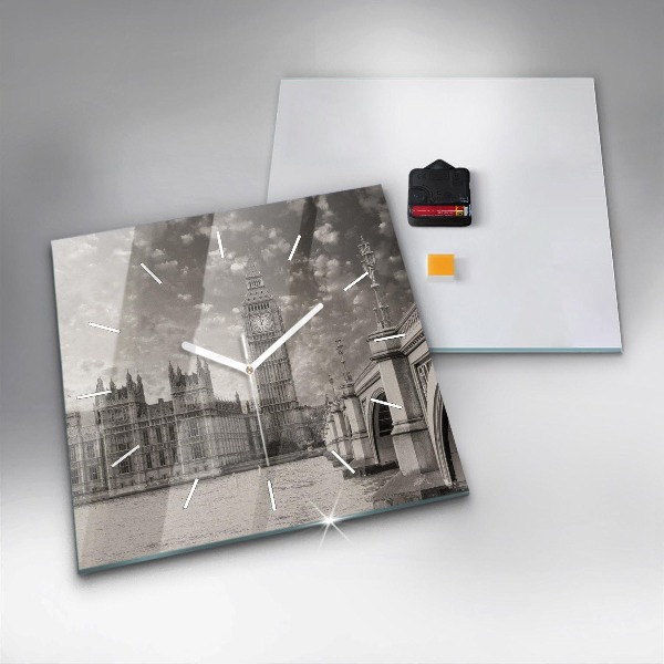 Skleněné hodiny čtvercové Londýn Anglie Big Ben