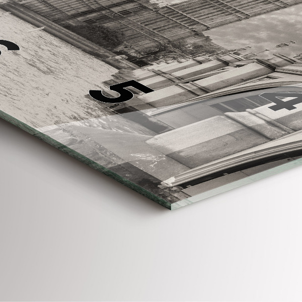 Skleněné hodiny čtvercové Londýn Anglie Big Ben