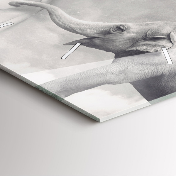 Skleněné hodiny čtvercové Slon