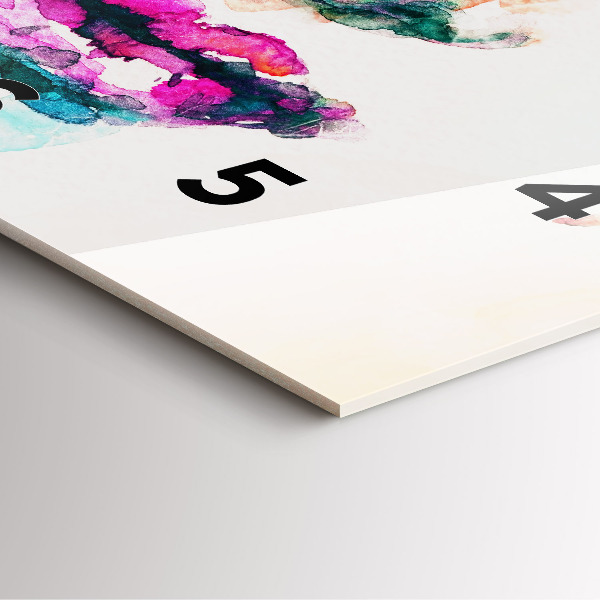 Skleněné hodiny čtvercové Abstraktní tvář ženy