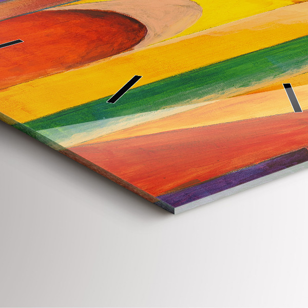 Skleněné hodiny čtvercové Umělecká dekorace Abstrakce