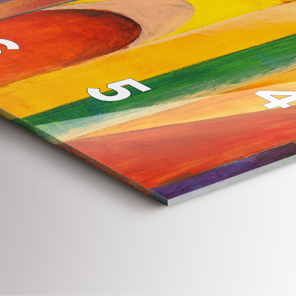 Skleněné hodiny čtvercové Umělecká dekorace Abstrakce