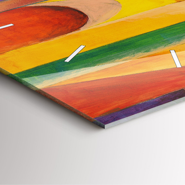 Skleněné hodiny čtvercové Umělecká dekorace Abstrakce