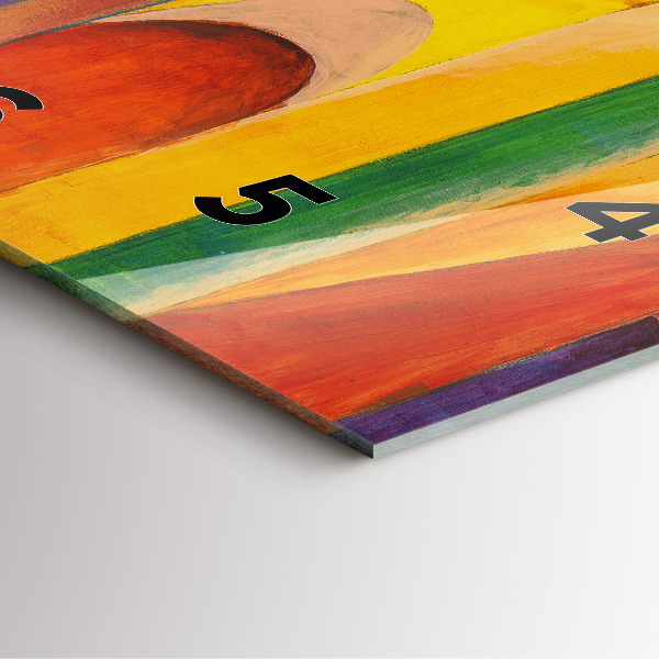 Skleněné hodiny čtvercové Umělecká dekorace Abstrakce