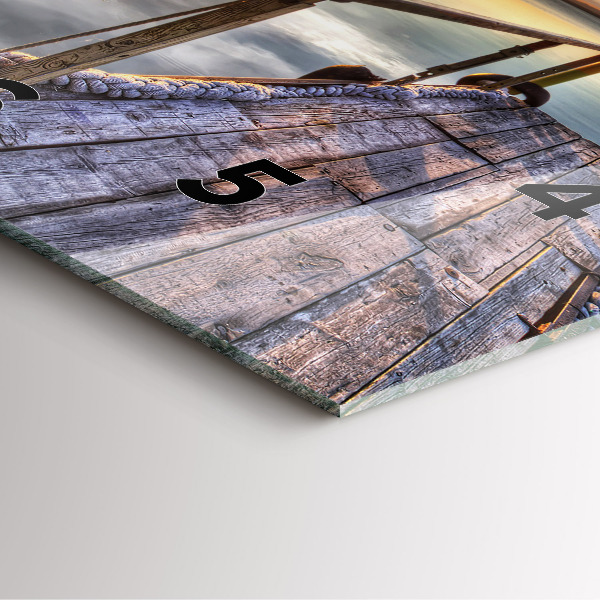 Skleněné hodiny čtvercové Jezero při západu slunce