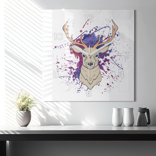 Skleněné hodiny čtvercové Vektorová ilustrace jelena