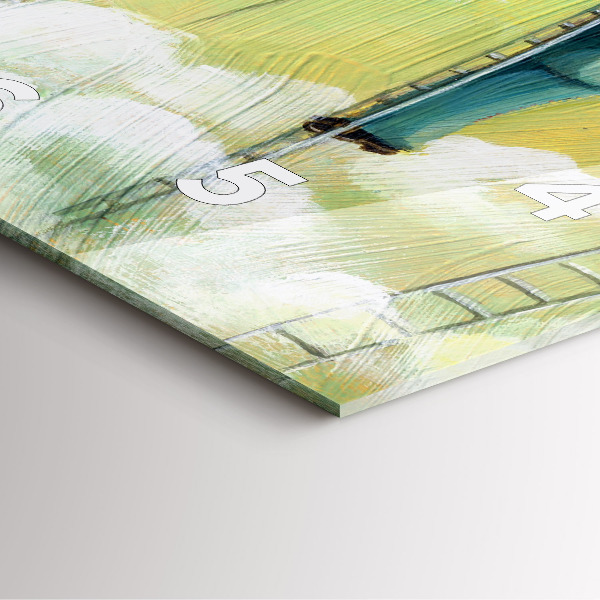 Skleněné hodiny čtvercové Lidé na žebříku