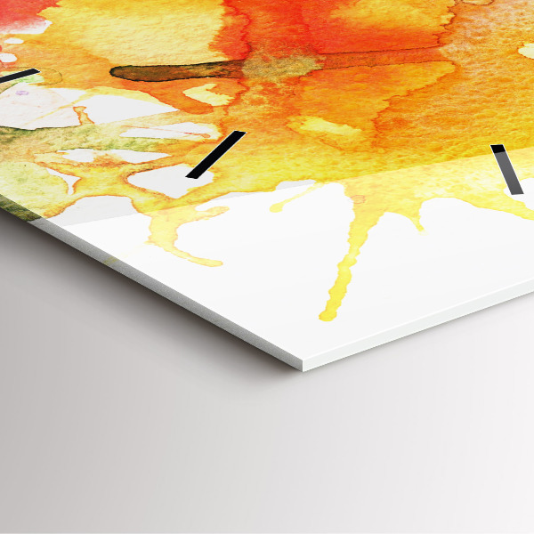 Skleněné hodiny čtvercové Barevný portrét ženy