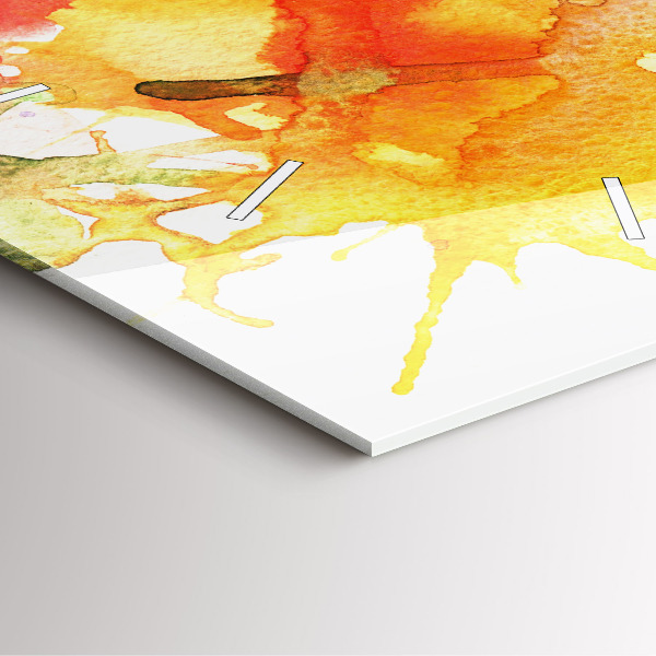 Skleněné hodiny čtvercové Barevný portrét ženy