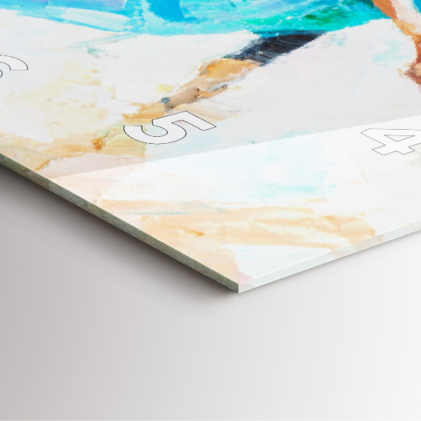 Skleněné hodiny čtvercové Příprava baletky