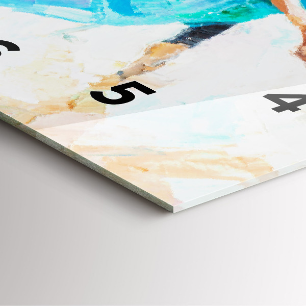 Skleněné hodiny čtvercové Příprava baletky