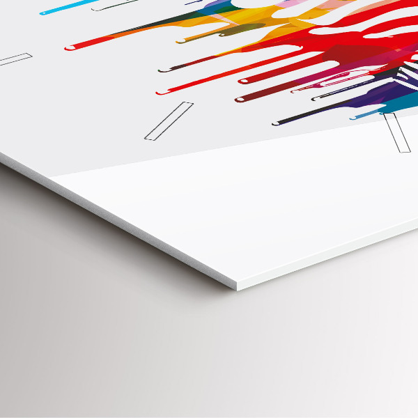 Skleněné hodiny čtvercové Barevná zebra