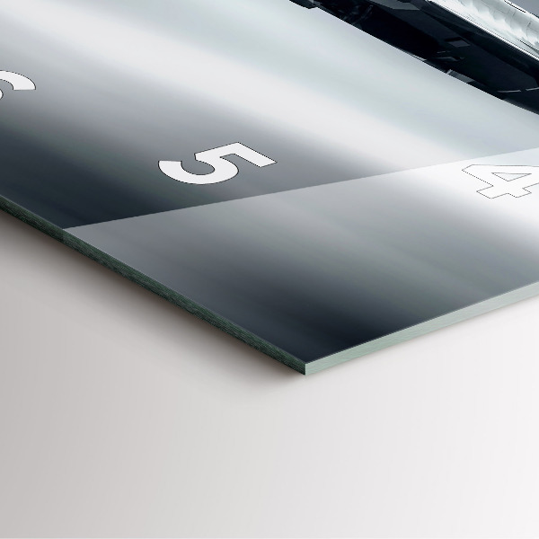 Skleněné hodiny čtvercové Vojenské letadlo v letu