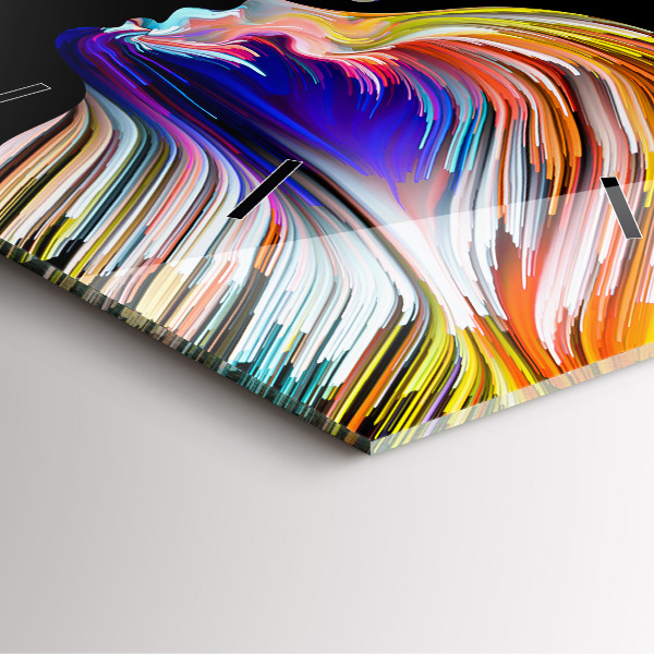 Skleněné hodiny čtvercové Emocionální umění