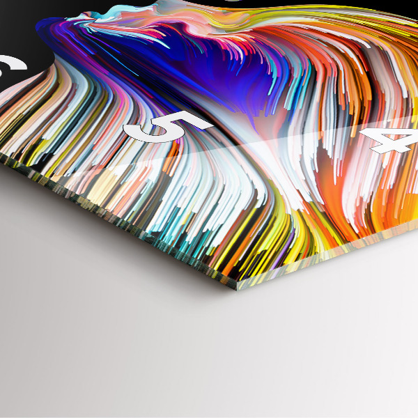 Skleněné hodiny čtvercové Emocionální umění