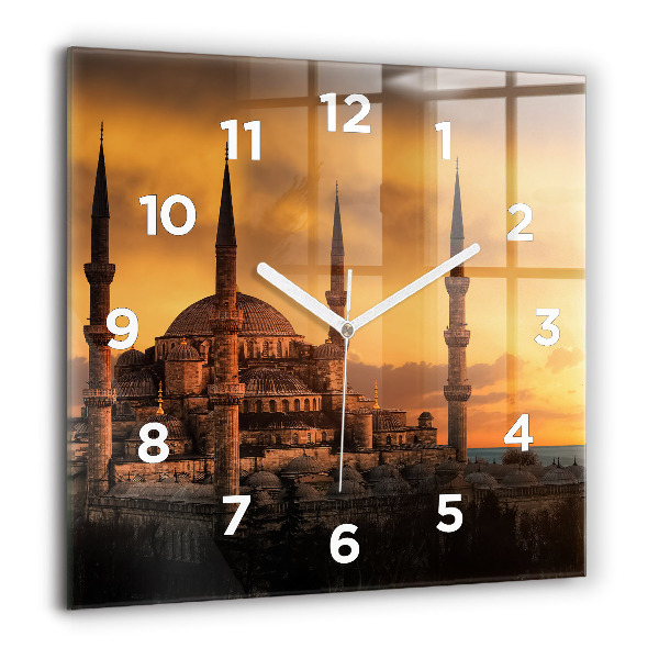 Skleněné hodiny čtvercové Istanbulská mešita
