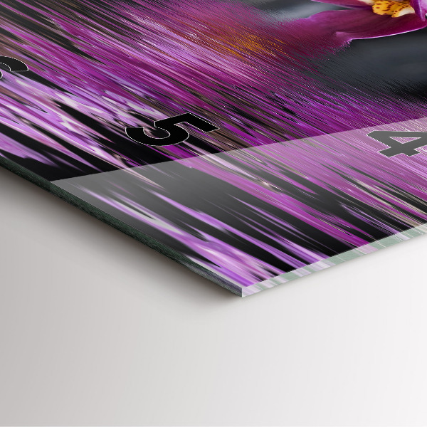 Skleněné hodiny čtvercové Květ orchideje na vodě